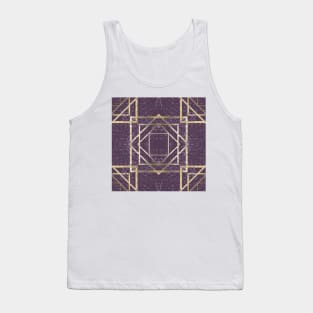 Gold Geometric Background Pattern Seamless Tank Top